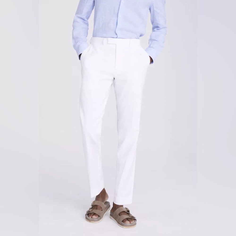 INC Linen Blended Standard Fit Pants